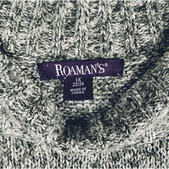 Baggy Grey Lightweight Long Tunic Sweater Women's 1X  Boatneck Long Sleeve Cozy - Picture 4 of 10